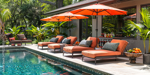 Luxurious poolside retreat with tropical flair © João Macedo