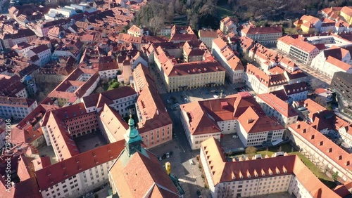 Aerial video of Graz city, Austria. photo