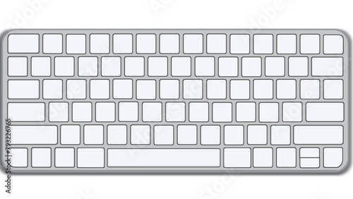 Apple keyboard, computer keyboard isolated on white, keyboard, white keyboard without keys, simple keyboard, ultra HD quality vector illustration, high quality png file, keyboard, computer notepad, 
