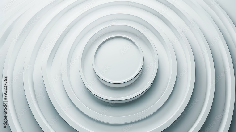 Obraz premium White Circular Background. Abstract Circular Background. 3d Rendering