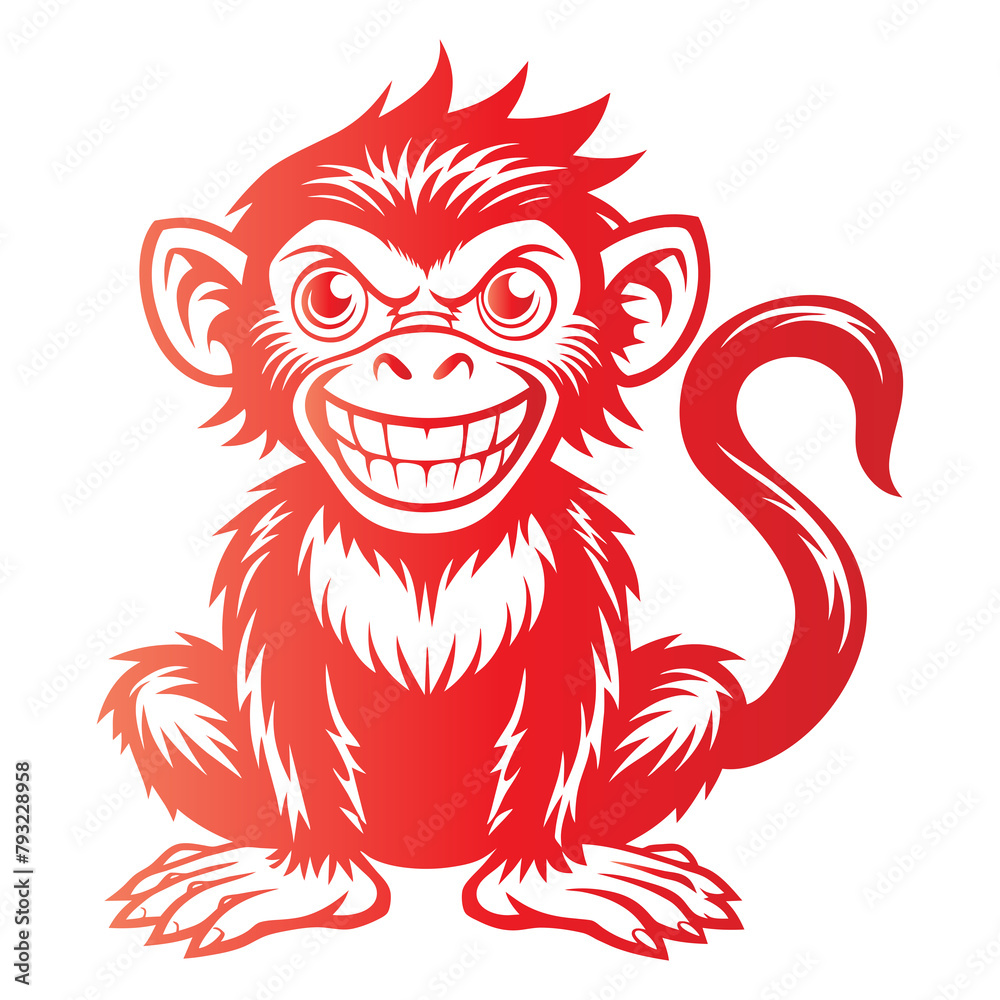 Chimpanzee Monkey Drawing, monkey, animals, logo, illustrator