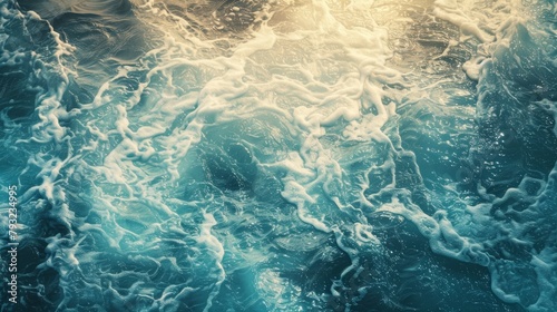 An abstract depiction of seawater flow, artistically captured under different light exposures