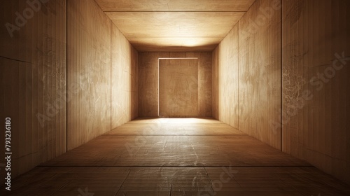 An imaginative concept visualized from inside a cardboard box, suggesting themes of moving house
