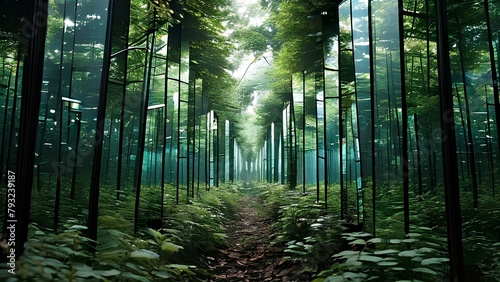 A forest of mirrors where reality fractures into infinite possibilities