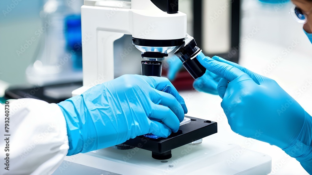 Close up shots of laboratory technicians conducting experiments and analyzing samples Close up shots of laboratory technicians conducting experiments and analyzing samples