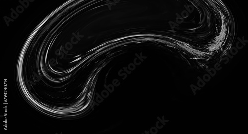 Dark background with abstract black and white spot, stain. Abstract black illustration for screensaver, wallpaper