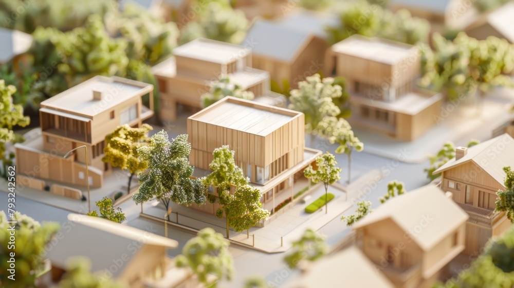 City Model With Trees and Buildings City Model With Trees and Buildings