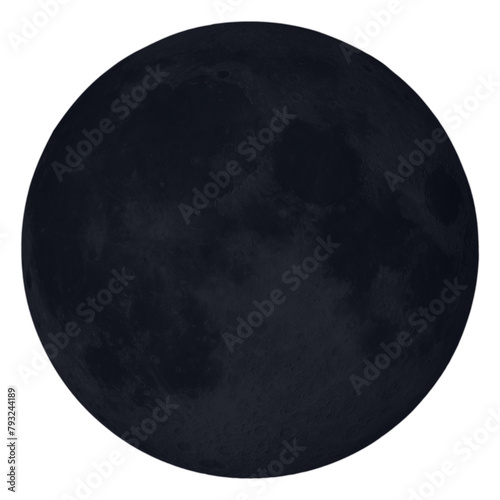 New Moon (Moon Phase), "Elements of this image furnished by NASA ", isolated white background