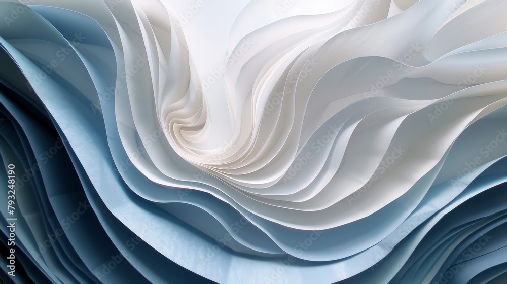 Blue and light white layered paper with intricate patterns
Blue and light white layered paper with intricate patterns