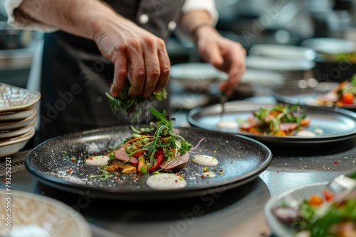 Chef Preparing Organic Meal in Zero Waste Kitchen