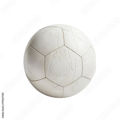 A stunning close up shot showcases a white soccer ball standing out against a transparent background
