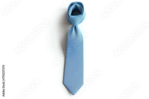 A blue neck tie displayed on a white surface. Perfect for fashion or business concepts © Fotograf