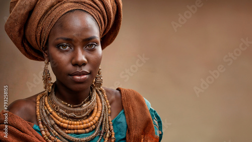 African. Senegalese women Adorn themselves with their beautiful crafts. AI Generated photo
