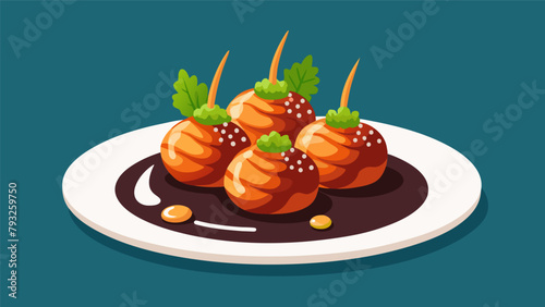 The tangy sweetness of a homemade balsamic reduction drizzled over perfectly seared scallops creates a harmonious flavor combination..