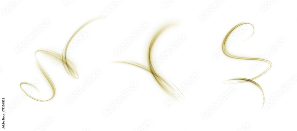 Abstract yellow light effect of curved lines. Yellow wavy path of light on a white background. FOR designing and designing trading floors. Vector Abstract yellow light effect of curved lines. Yellow wavy path of light on a white background. FOR designing and designing trading floors. Vector
