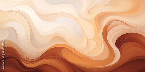 Coffee abstraction in beige tones