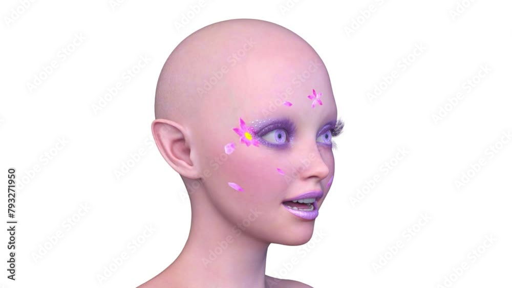 女性の顔アップ 3DCGレンダリング 女性の顔アップ 3DCGレンダリング