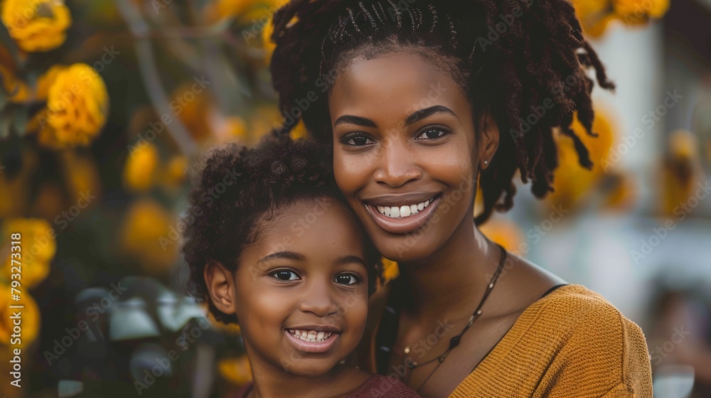 african american mother with her young child, copy space african american mother with her young child, copy space