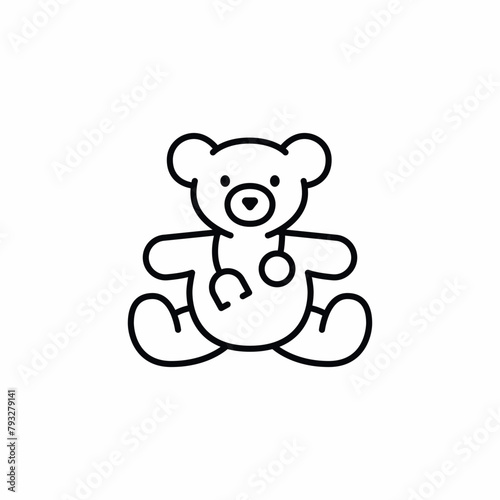 Baby kids doctor pediatrist bear icon