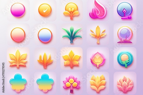 Creative Rainbow Gradient Projects: Iconic Sets for App Designers