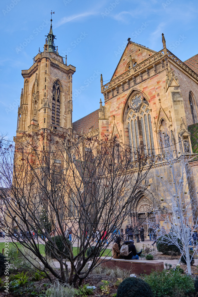 Fototapeta premium Alsace, December: Beautiful view of colorful romantic city Colmar, France, Alsace