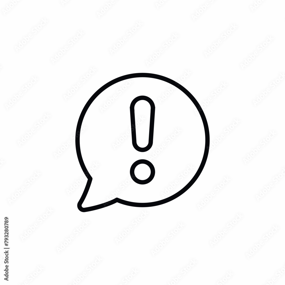 Speech Bubble Exclamation Mark Attention Warning icon Speech Bubble Exclamation Mark Attention Warning icon