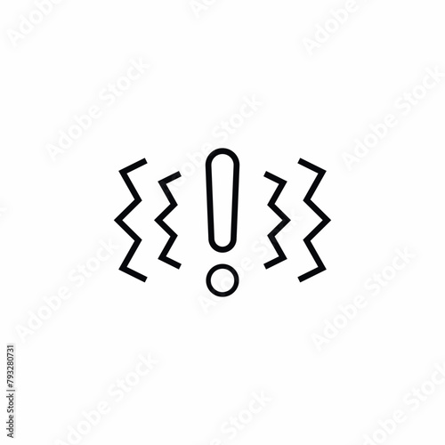 Exclamation Mark Warning Attention Vibration icon