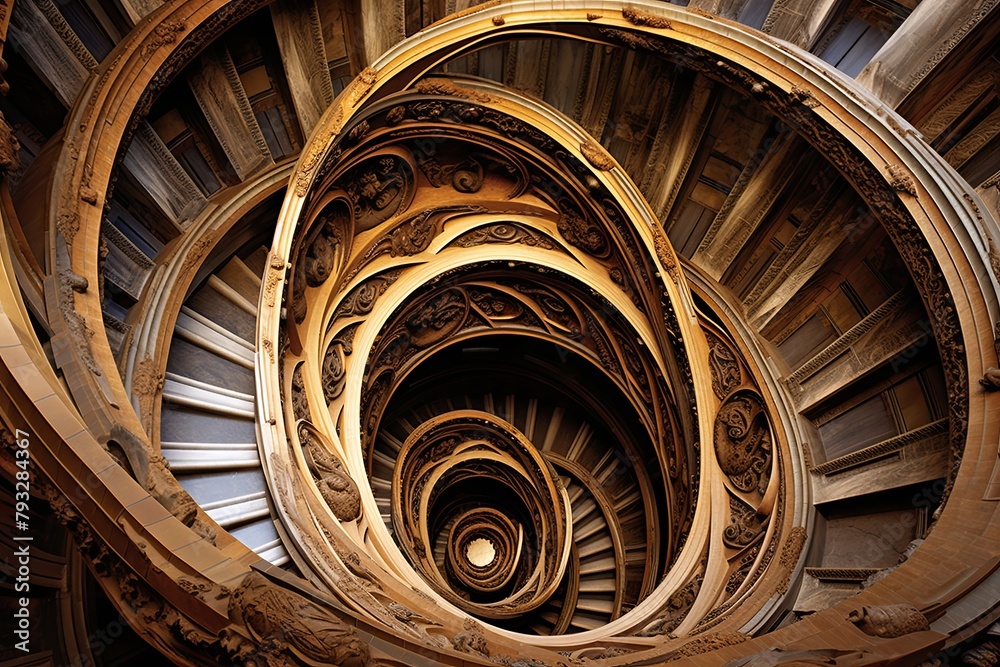Obraz premium Spiraled Architectural Wonders: The Hypnotic Swirl Advertisements Guide to Twist of Design