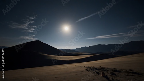 Night's Veil Moon's Shadow Adorns the Dusky Horizon © Online Jack Oliver