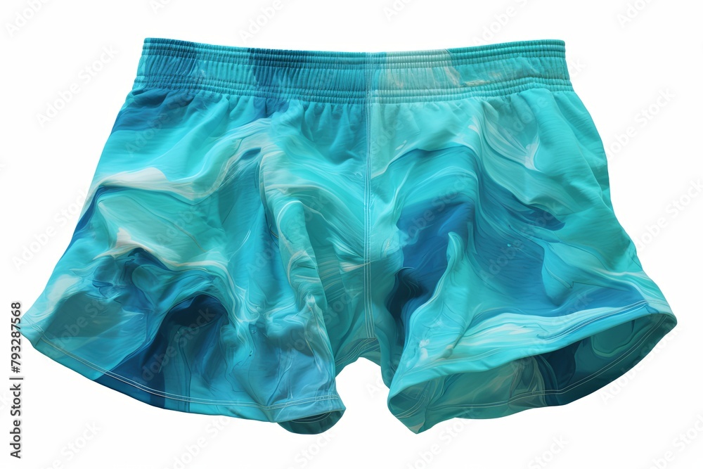 Teal Burn Abstract Swimwear: Summer Fashion Line for Bold Statements.