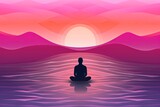 Zen Gradient Meditation Apps: Dusk Color Waves Stress Relief Breathing Guide