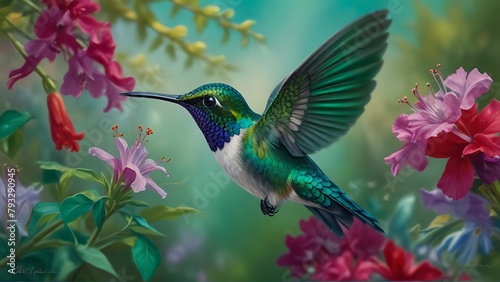Graceful Flutter: A Tropical Hummingbird's Flight