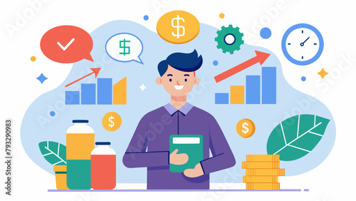 An illustration of a persons financial goals coming to life thanks to the support and financing of a peertopeer loan.