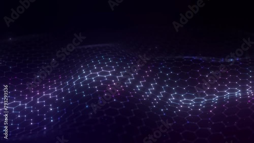 Abstract music wave. Sound wave visualization. 4k animation. 3d rendering.