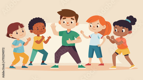 A group of children participate in a selfdefense class learning how to protect themselves while also gaining confidence and discipline.