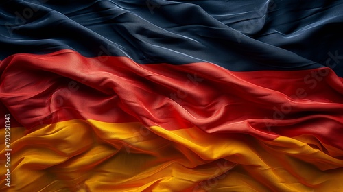 Flag of Germany waving in the wind. Germany flag. DEU flag photo