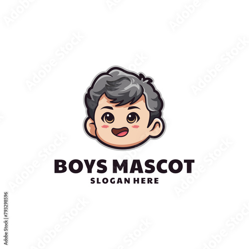 Cool Boys Logo Design Vector