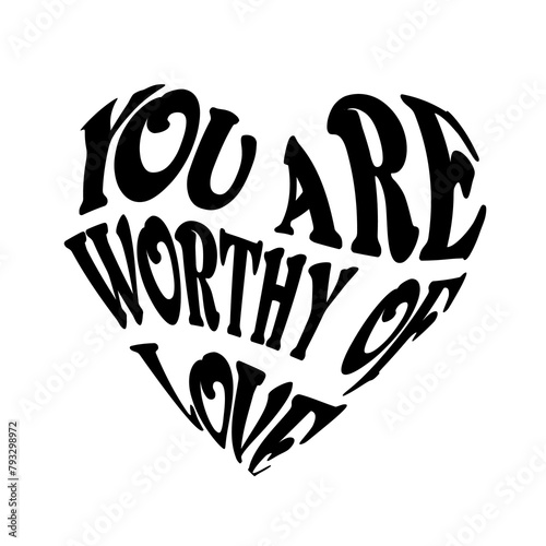 heart shaped motivational quote for self love mental health awareness