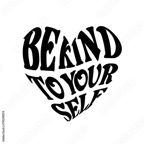 heart shaped motivational quote for self love mental health awareness