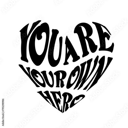 heart shaped motivational quote for self love mental health awareness