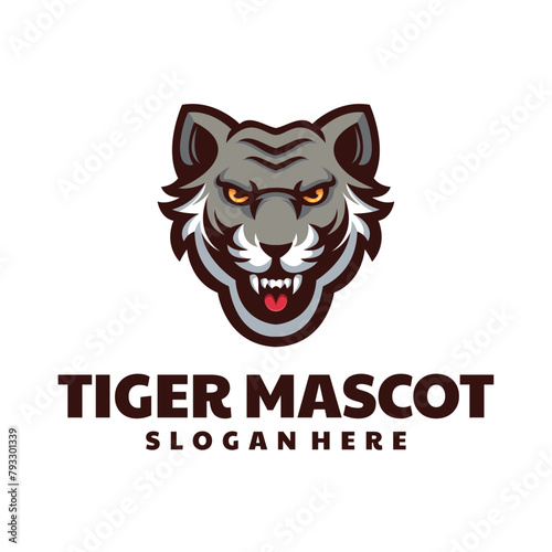 Tiger Head Mascot Logo Design