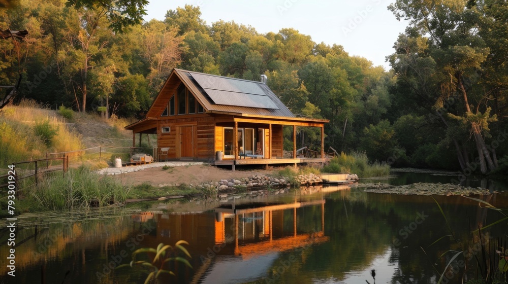 Small Cabin on Lake Shore