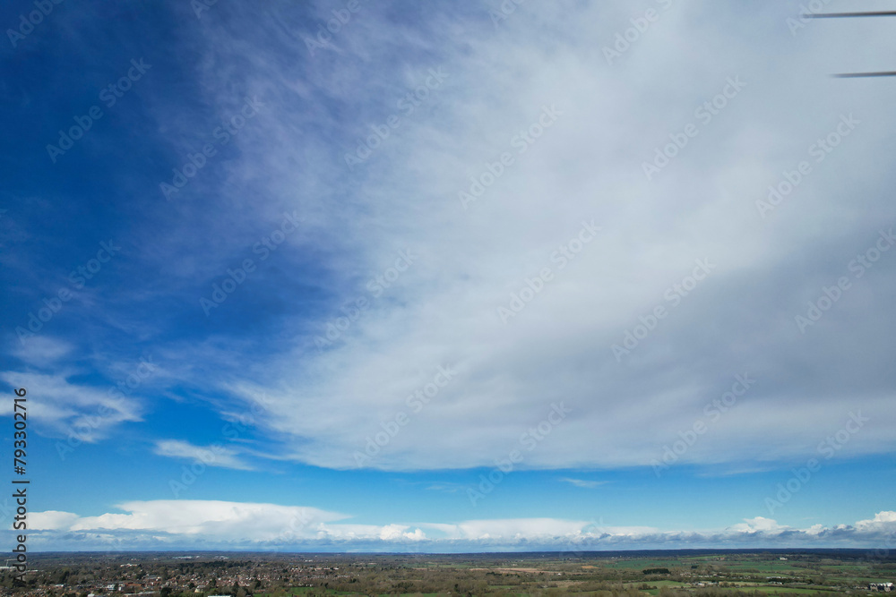 Beautiful Sky and Clouds over Oxford City of England UK