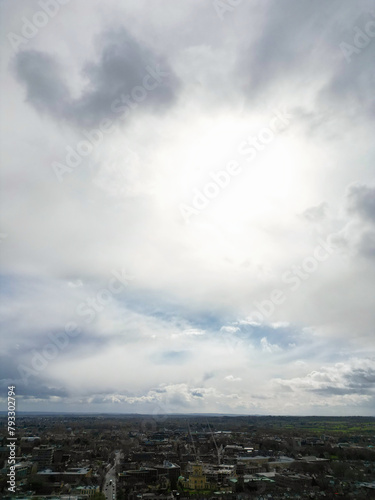 Beautiful Sky and Clouds over Oxford City of England UK