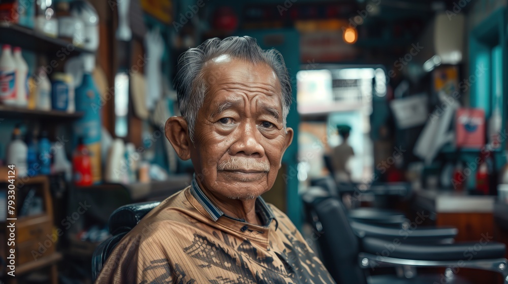  Indonesian Man haircut on Indonesian barbershop