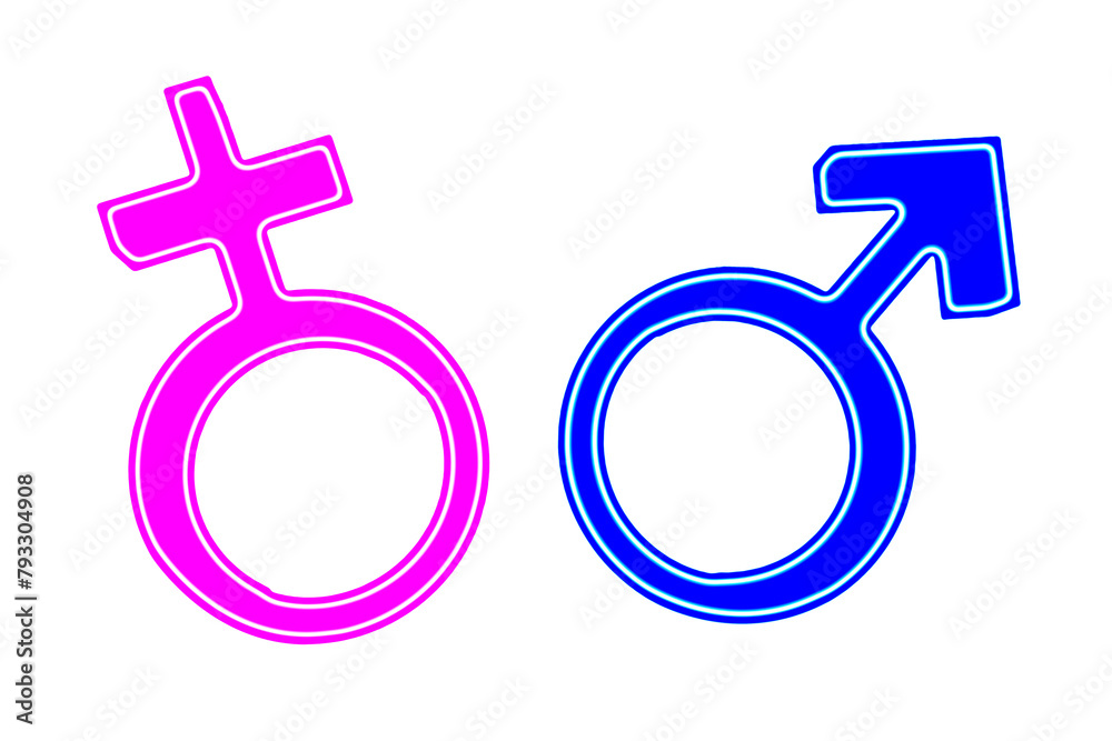 silhouette vector image of male and female gender symbol isolated on white transparent background. silhouette vector image of male and female gender symbol isolated on white transparent background.