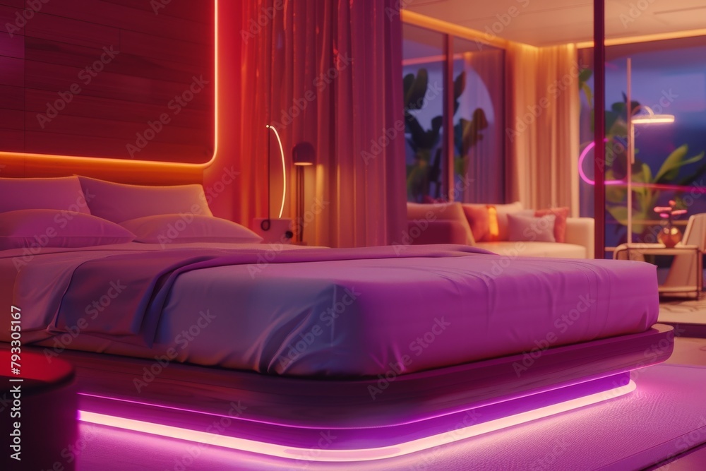 Elevate Your Sleep Experience with Smart Bedroom Technology: Automated Furniture and Cozy Design for Enhanced Comfort. Elevate Your Sleep Experience with Smart Bedroom Technology: Automated Furniture and Cozy Design for Enhanced Comfort.
