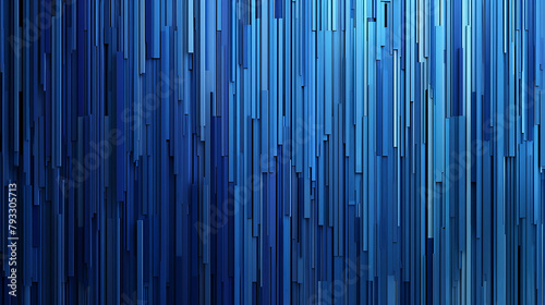 a mesmerizing pattern of vertical blue lines. The lines are densely packed, creating a sense of movement and vibrancy