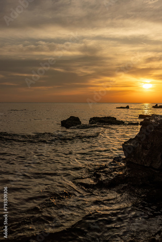 Sunset view at the adreatic sea near Umag, Istria, Croatia © Annabell Gsödl