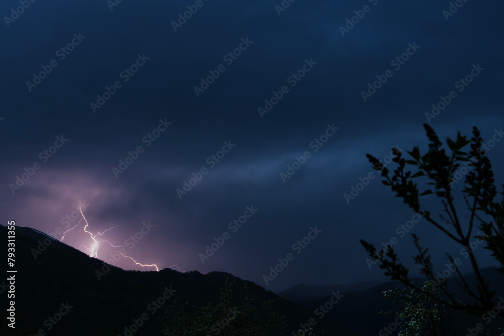 lightning over the mountains lightning over the mountains